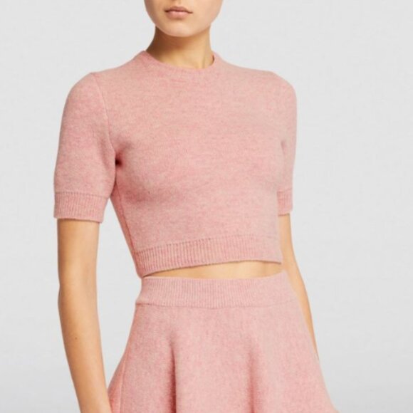 ALAÏA Wool-Rich Cropped Sweater - Picture 1 of 9